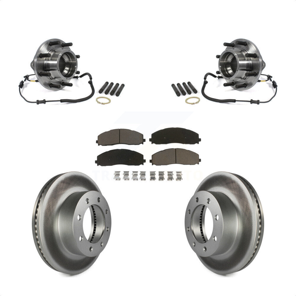 Kit de plaquettes de Rotor de frein revêtues de roulement de moyeu avant, pour Ford F-350 Super Duty 4W 2014