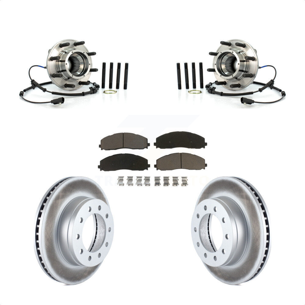 Kit de plaquettes de rotor de frein revêtues de roulement de moyeu avant, pour Ford F-250 Super Duty 4W 2013
