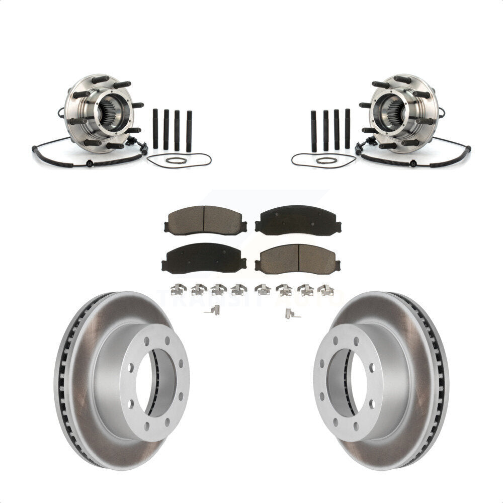 Kit de plaquettes de Rotor de frein enduit de roulement de moyeu avant pour Ford F-350 Super Duty 4W 08-10