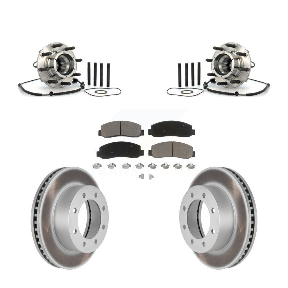 Kit de Rotor et de plaquettes de frein enduits de roulement de moyeu avant, pour Ford F-250 Super Duty F-35