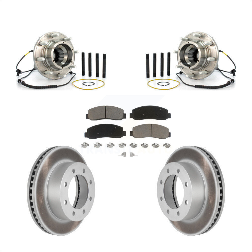 Kit de plaquettes de Rotor de frein enduites d'assemblage de roulement de moyeu avant pour Ford F-250 Super Dut