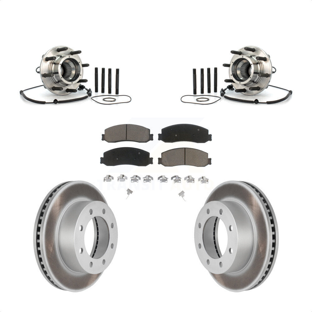 Kit de plaquettes de Rotor de frein revêtues de roulement de moyeu avant, pour Ford F-250 Super Duty 4W 2010