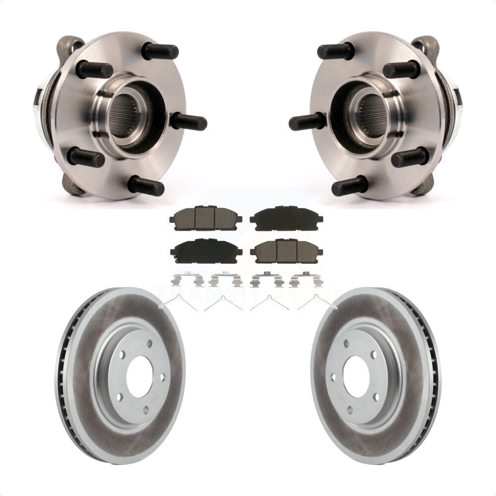 Ensemble de roulement de moyeu avant, Kit de plaquettes de Rotor de frein revêtues pour Nissan Ques 2011 – 2017