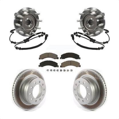 Ensemble de roulement de moyeu avant, Rotor de frein et plaquettes revêtus, Kit pour Ram Dodge 4500 550