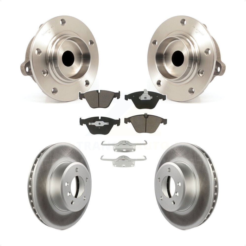 Ensemble de roulement de moyeu avant, Rotor de frein enduit et Kit de plaquettes pour BMW 530i 525i 528