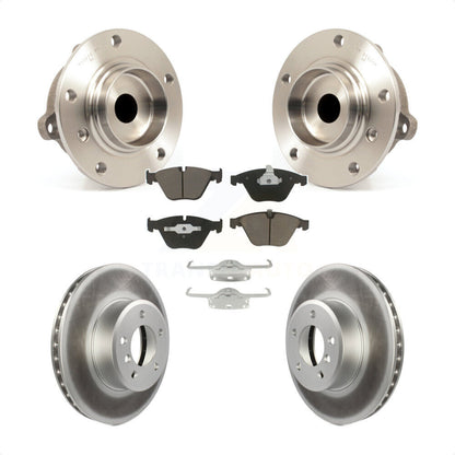 Ensemble de roulement de moyeu avant, Rotor de frein enduit et Kit de plaquettes pour BMW 530i 525i 528