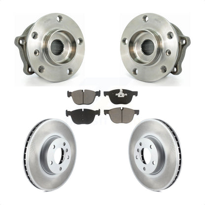 Kit de rotors et plaquettes de frein à disque enduits d'assemblage de roulement de moyeu avant pour BMW X5 X6