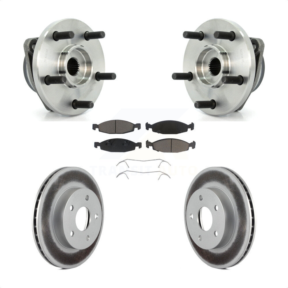 Kit de rotor et de plaquettes de frein revêtus d'assemblage de roulement de moyeu avant pour Jeep Grand Cheroke