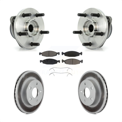 Kit de rotor et de plaquettes de frein revêtus d'assemblage de roulement de moyeu avant pour Jeep Grand Cheroke