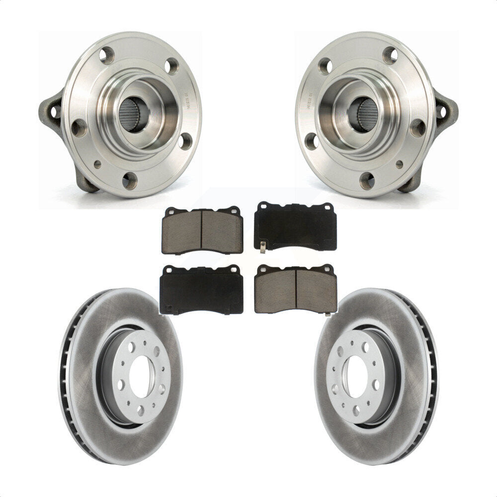Kit de plaquettes de rotor de frein enduites d'assemblage de roulement de moyeu avant pour Volvo V70 2005-2007