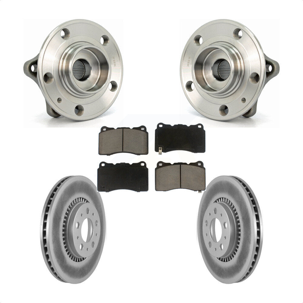 Kit de plaquettes de rotor de frein enduites d'assemblage de roulement de moyeu avant pour Volvo V70 2005-2007