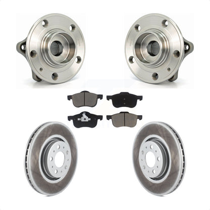Kit de rotors et plaquettes de frein à disque enduits d'assemblage de roulement de moyeu avant pour Volvo S60