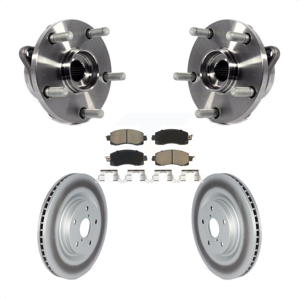 Kit de plaquettes de Rotor de frein enduites de roulement de moyeu avant, pour Subaru Forester Outback Legac