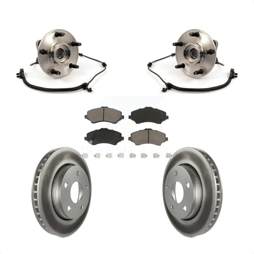 Kit de plaquettes de rotor de frein, ensemble de roulements de moyeu avant, pour Jeep Wrangle 2007 – 2010