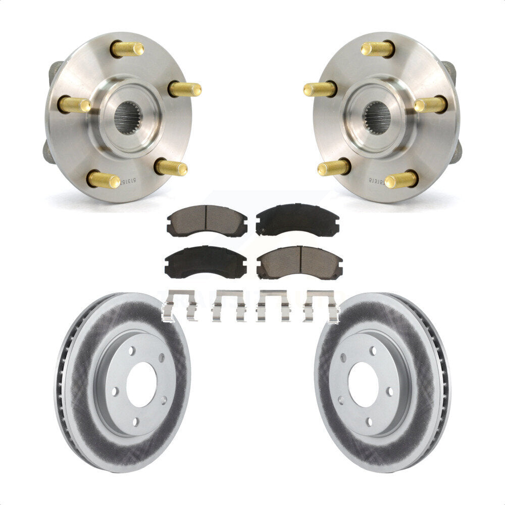 Kit de rotor et de plaquettes de frein enduits de roulement de moyeu avant pour Mitsubishi Eclipse 2000 3.0