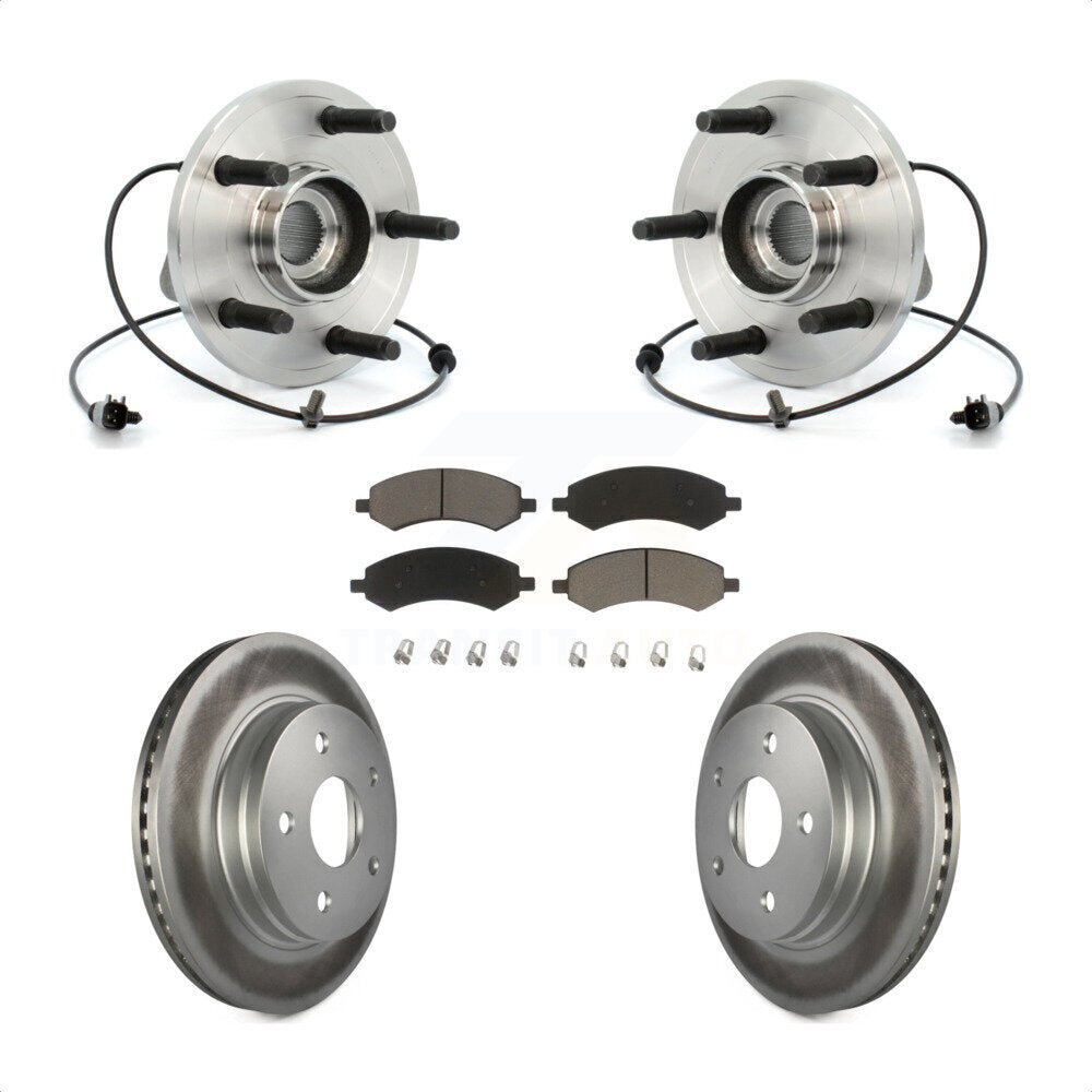 Kit de Rotor et plaquettes de frein revêtus de roulement de moyeu avant, pour Chrysler Aspen Dodge Durang