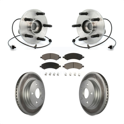 Kit de Rotor et plaquettes de frein revêtus de roulement de moyeu avant, pour Chrysler Aspen Dodge Durang