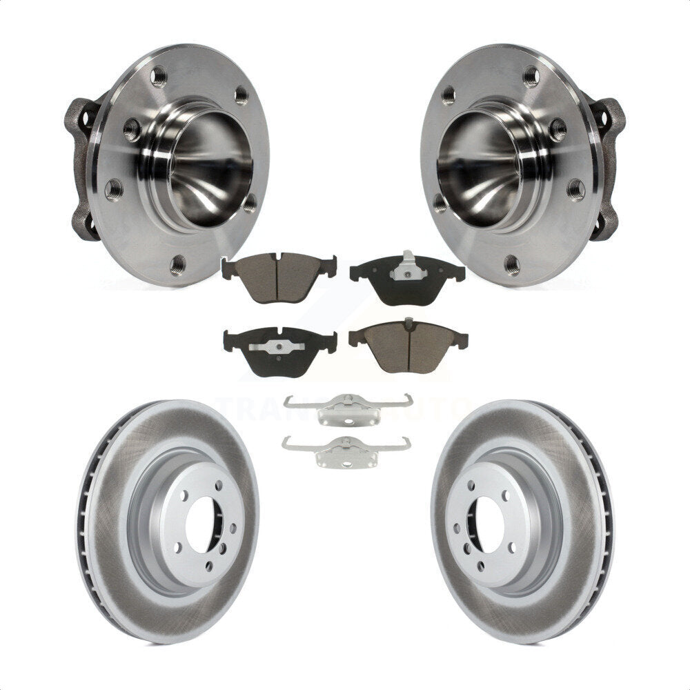 Ensemble de roulement de moyeu avant, Rotor de frein et plaquettes revêtus, Kit pour BMW 335i 335is 335