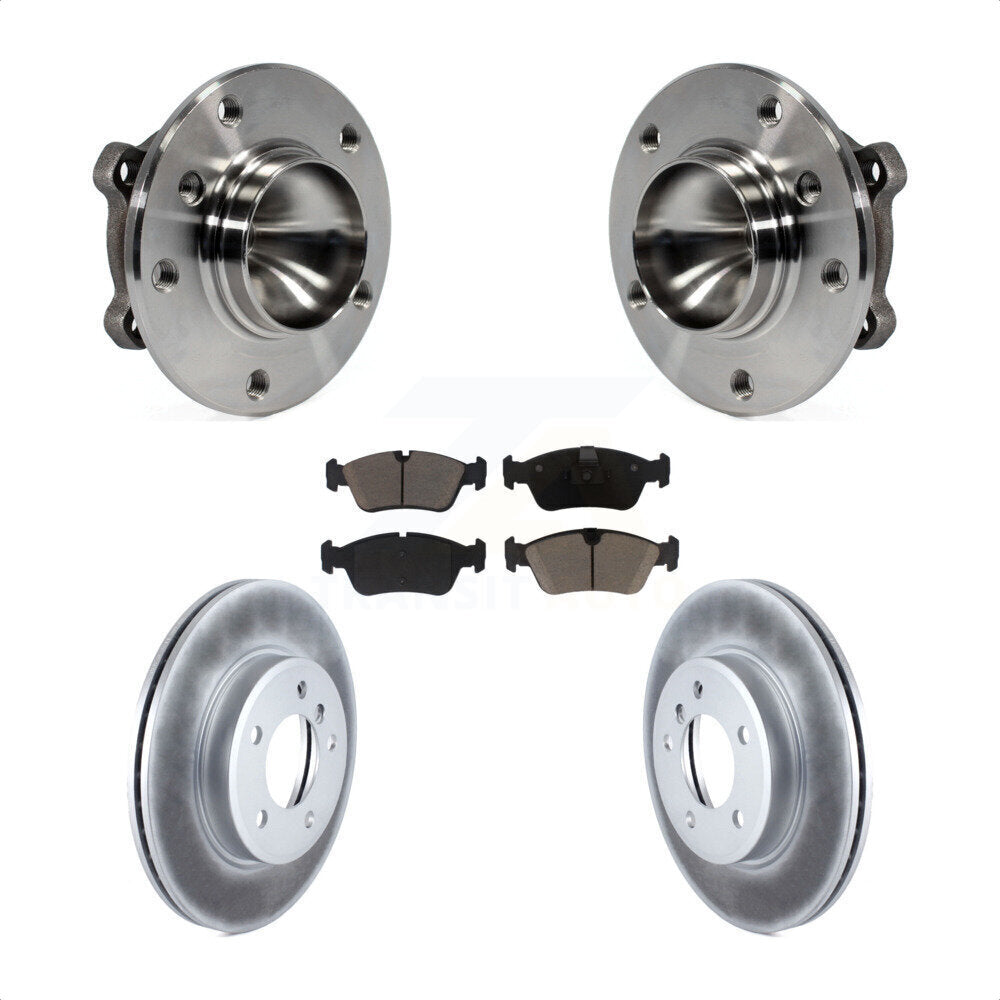Ensemble de roulement de moyeu avant, Rotor de frein à disque revêtu et Kit de plaquettes pour BMW 325C 2006