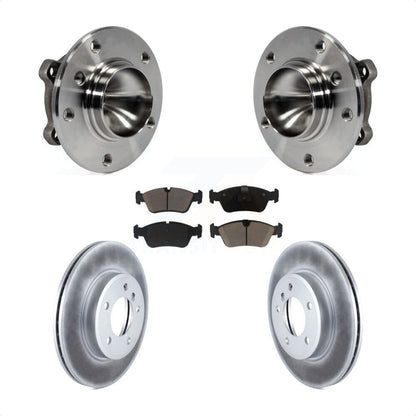 Ensemble de roulement de moyeu avant, Rotor de frein à disque revêtu et Kit de plaquettes pour BMW 325C 2006