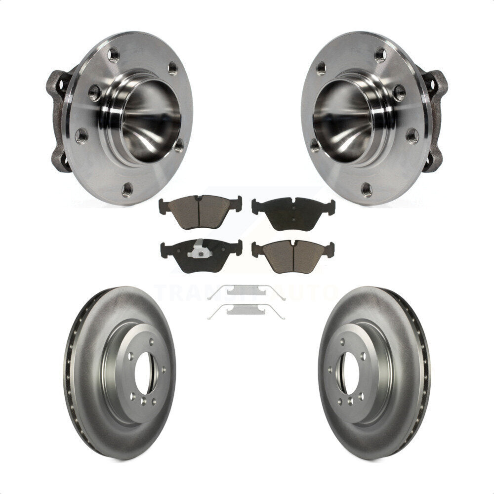 Ensemble de roulement de moyeu avant, Rotor de frein à disque revêtu et Kit de plaquettes pour BMW 330C 2006