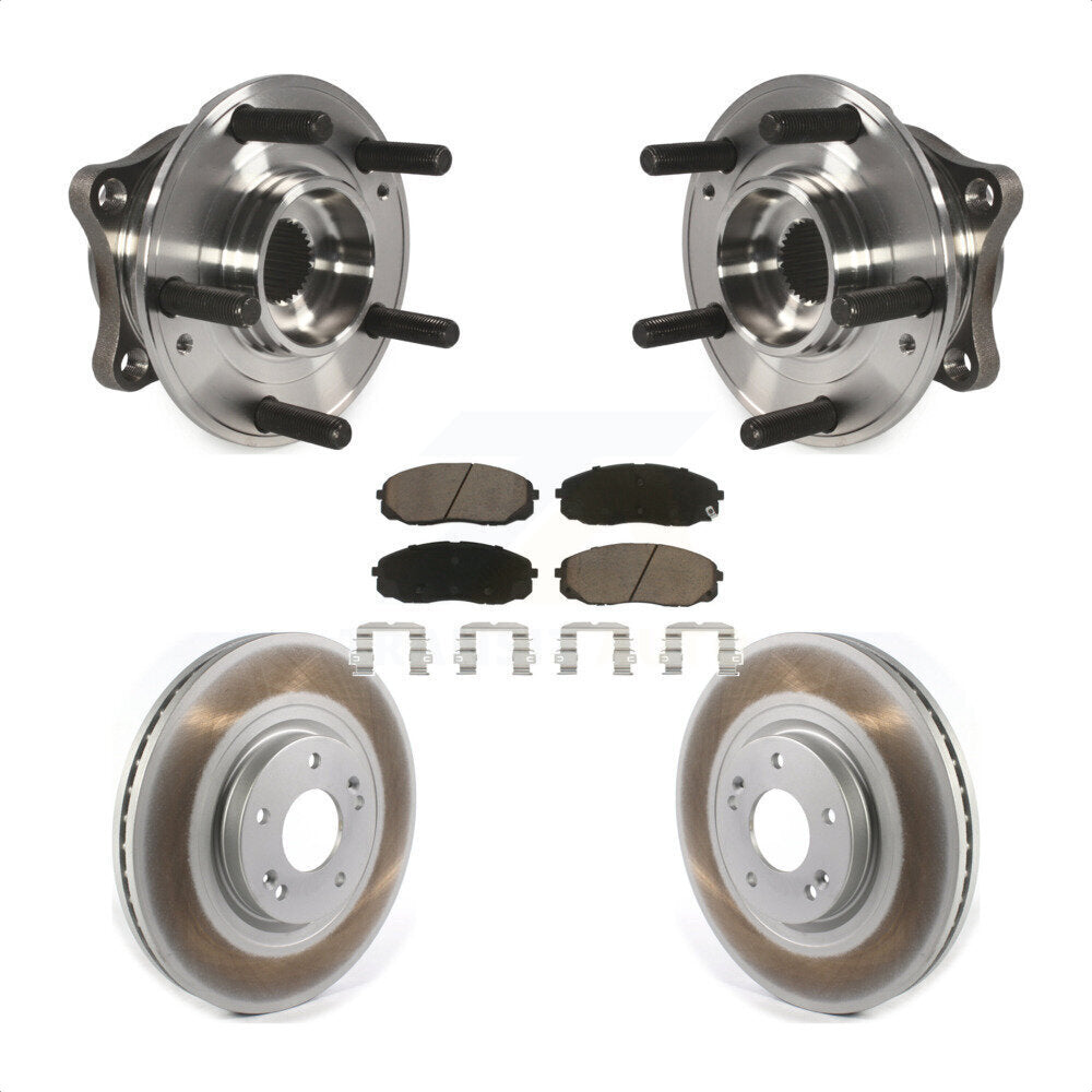 Ensemble de roulement de moyeu avant, Rotor de frein et Kit de plaquettes revêtus pour Kia Sedon 2015 – 2021