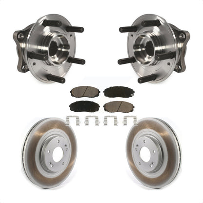 Ensemble de roulement de moyeu avant, Rotor de frein et Kit de plaquettes revêtus pour Kia Sedon 2015 – 2021