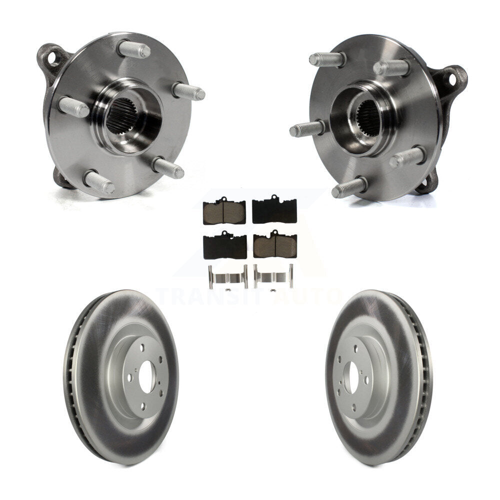 Kit de rotor et de plaquettes de frein revêtus de roulement de moyeu avant (5 pièces) pour Lexus IS300 IS350 GS35