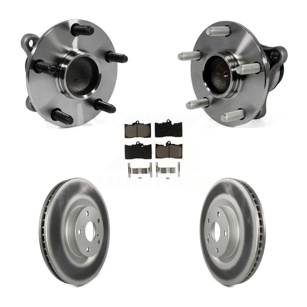 Kit de plaquettes de rotor de frein enduites de roulement de moyeu avant (5 pièces) pour Lexus IS350 GS350 GS450