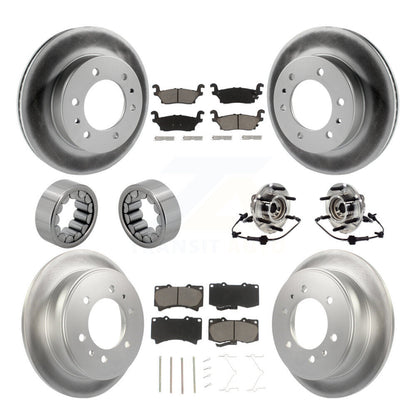 Kit de patins de Rotor de frein enduits de roulement de moyeu avant et arrière (10 pièces) pour Hummer H3T H