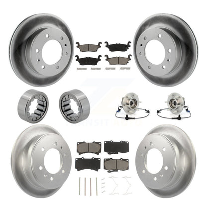 Kit de chaussures de plaquettes de rotor de frein, roulement de moyeu avant et arrière (10 pièces) pour Hummer H 06-08