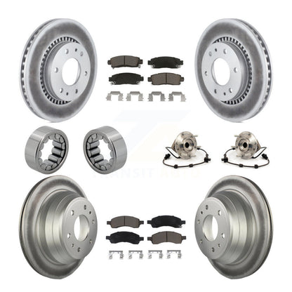 Kit de chaussures de plaquettes de Rotor de frein enduites de roulement de moyeu avant et arrière (10 pièces) pour Chevrolet GM