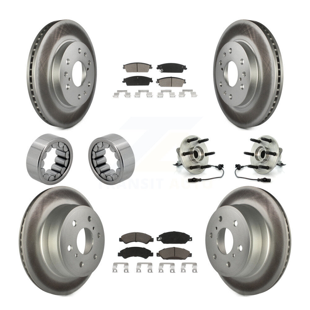 Kit de patins de rotor de frein, roulement de moyeu avant et arrière (10 pièces) pour Chevrolet GMC X
