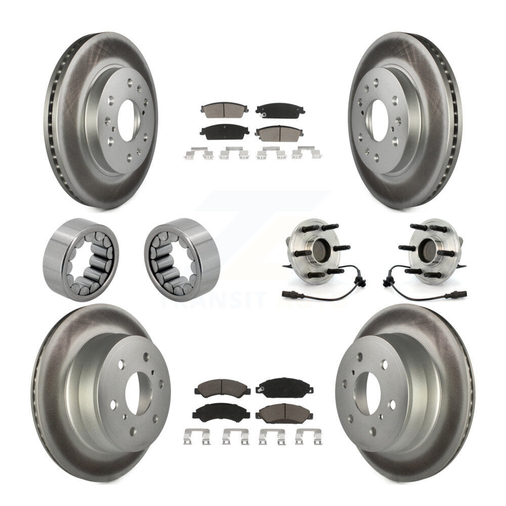 Kit de patins de rotor de frein, roulement de moyeu avant et arrière (10 pièces) pour Chevrolet GMC X
