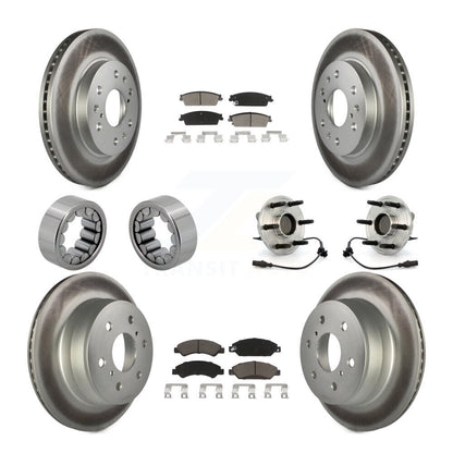 Kit de patins de rotor de frein, roulement de moyeu avant et arrière (10 pièces) pour Chevrolet GMC X