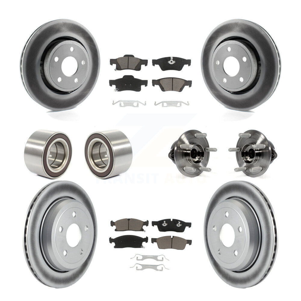 Kit de chaussures de plaquettes de Rotor de frein de manteau de roulement de moyeu avant et arrière pour Jeep Grand Cherokee W