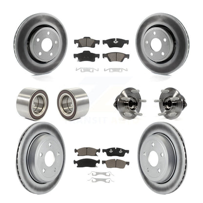 Kit de chaussures de plaquettes de Rotor de frein de manteau de roulement de moyeu avant et arrière pour Jeep Grand Cherokee W