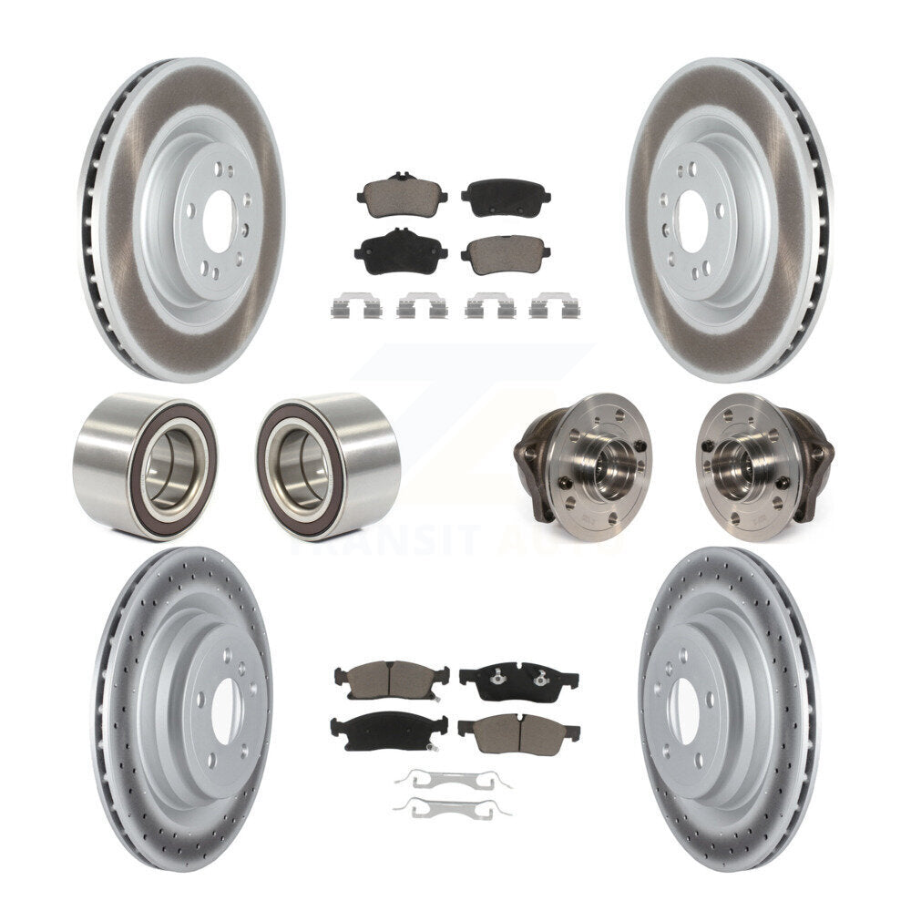 Kit de chaussures de plaquettes de Rotor de frein enduites de roulement de moyeu avant et arrière pour Mercedes-Benz GLE40
