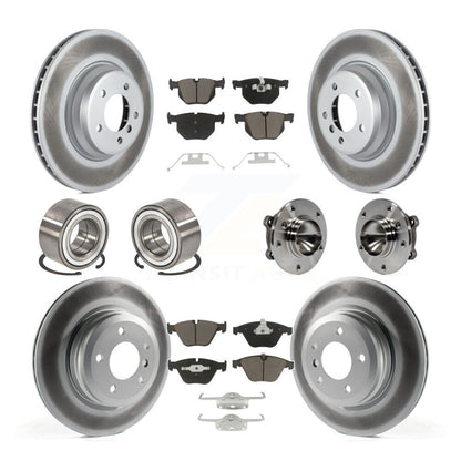 Kit de patins de rotor de frein enduits de roulement de moyeu avant et arrière (10 pièces) pour BMW 335i 335i