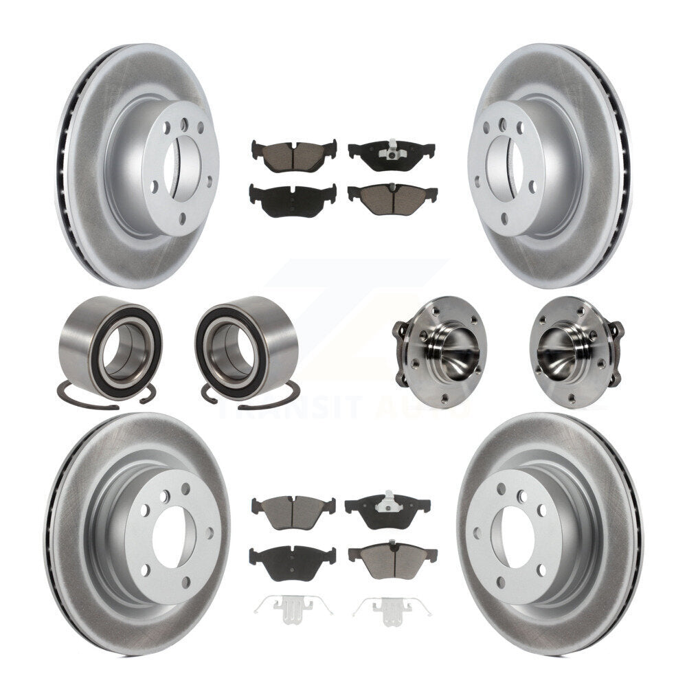 Kit de chaussures de plaquettes de Rotor de frein enduites de roulement de moyeu avant et arrière (10 pièces) pour BMW 328i 323