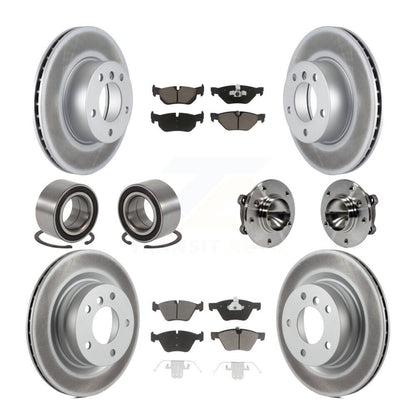 Kit de chaussures de plaquettes de Rotor de frein enduites de roulement de moyeu avant et arrière (10 pièces) pour BMW 328i 323