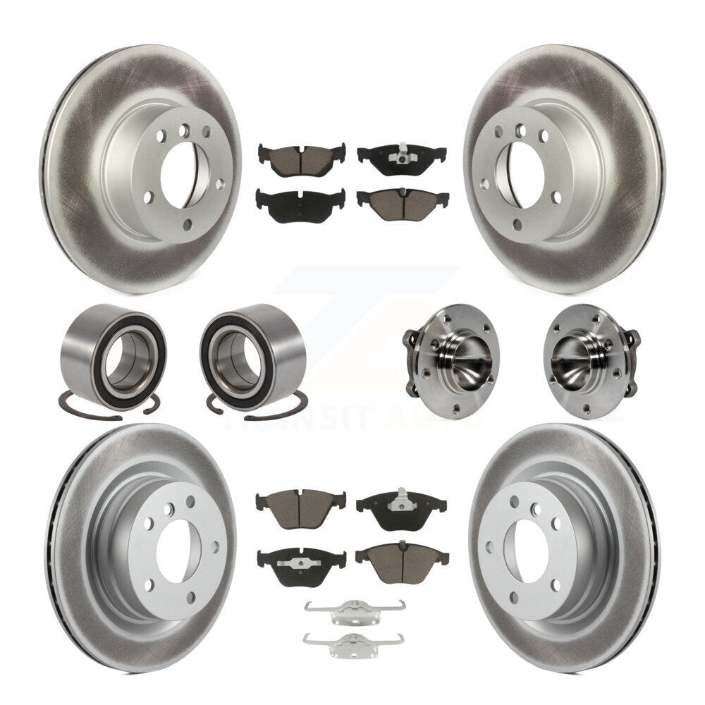 Kit de chaussures de plaquettes de Rotor de frein à disque revêtues de roulement de moyeu avant et arrière (10 pièces) pour BMW 328