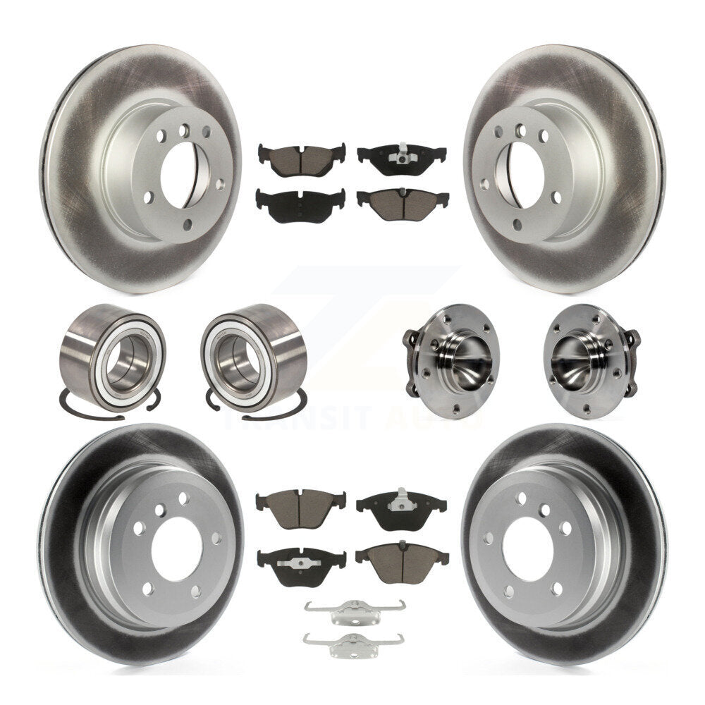 Kit de chaussures de plaquettes de Rotor de frein à disque revêtues de roulement de moyeu avant et arrière (10 pièces) pour BMW 328