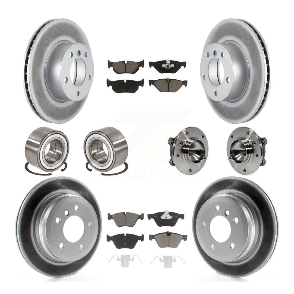 Kit de patins de Rotor de frein enduits de roulement de moyeu avant et arrière (10 pièces) pour BMW 328i Wago
