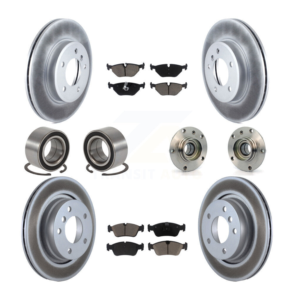 Kit de patins de Rotor de frein enduits de roulement de moyeu avant et arrière (10 pièces) pour BMW 325i 325C