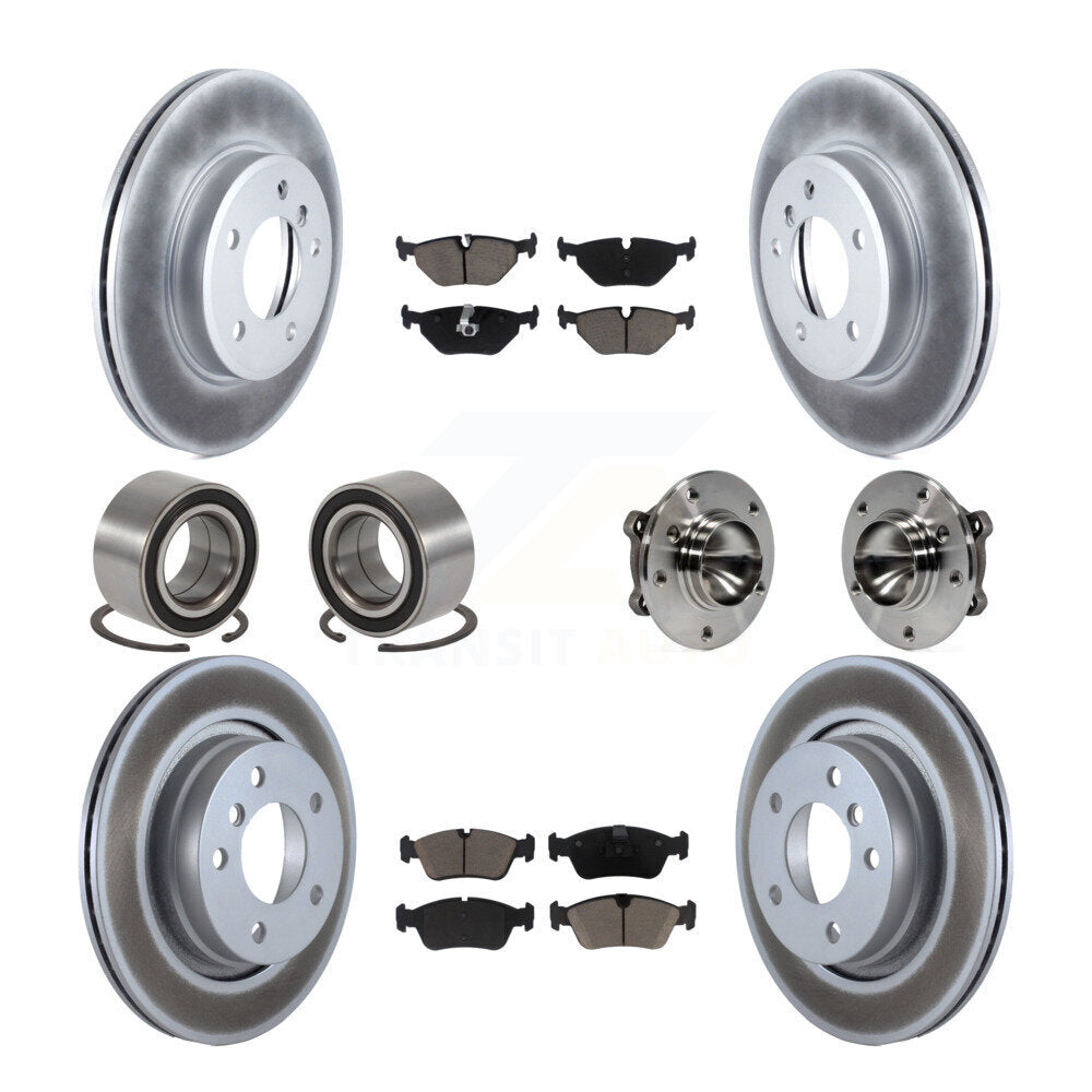 Kit de patins de rotor de frein enduits de roulement de moyeu avant et arrière (10 pièces) pour BMW 325C 2006