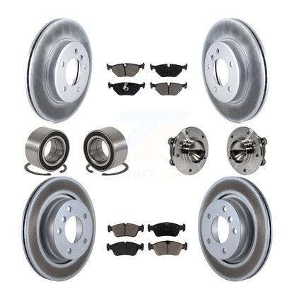Kit de patins de rotor de frein enduits de roulement de moyeu avant et arrière (10 pièces) pour BMW 325C 2006