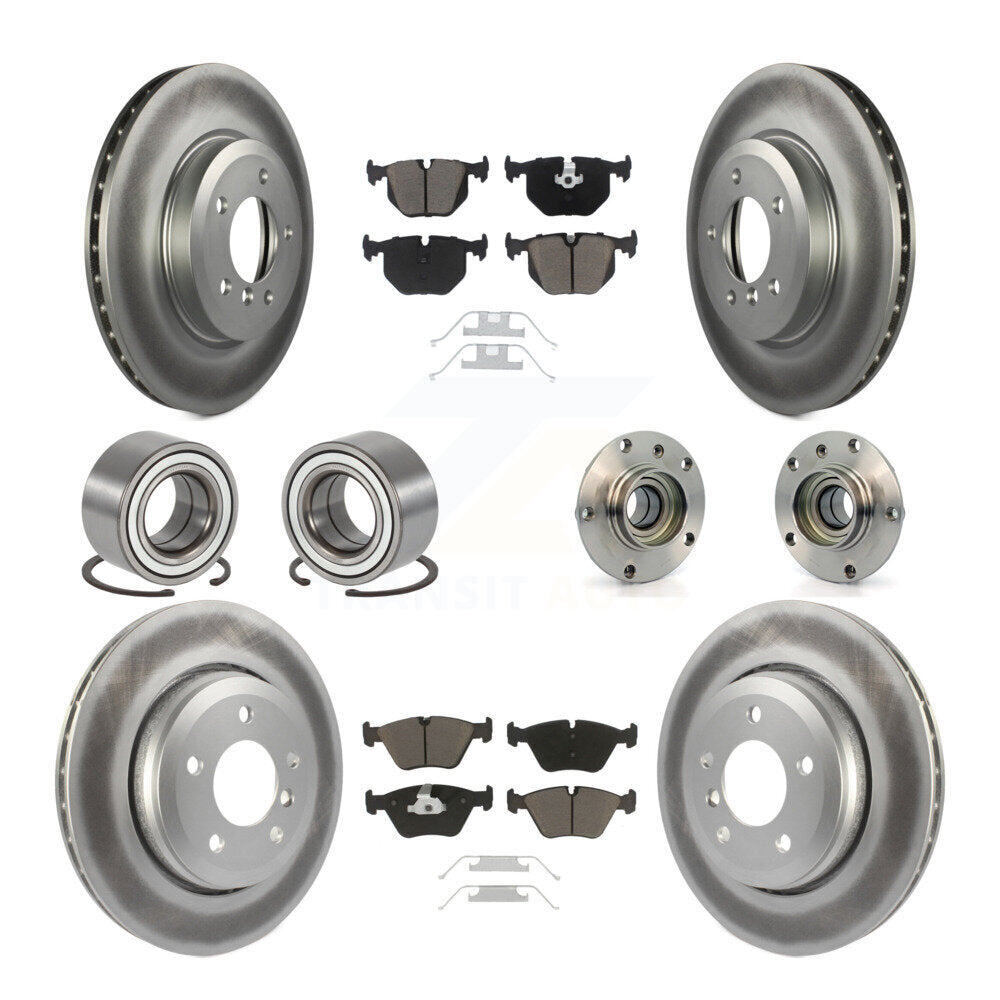 Kit de patins de Rotor de frein enduits de roulement de moyeu avant et arrière (10 pièces) pour BMW 330Ci 330