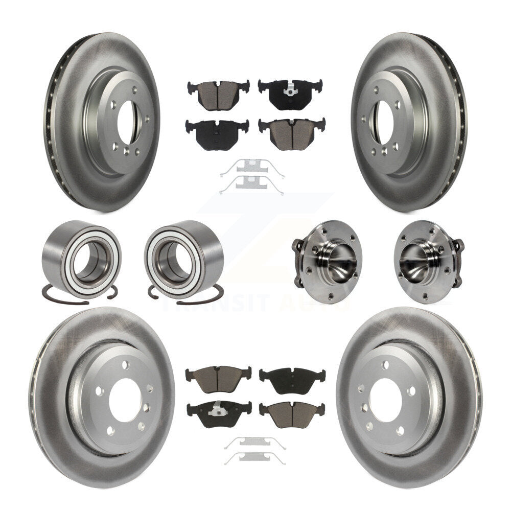 Kit de patins de rotor de frein enduits de roulement de moyeu avant et arrière (10 pièces) pour BMW 330C 2006