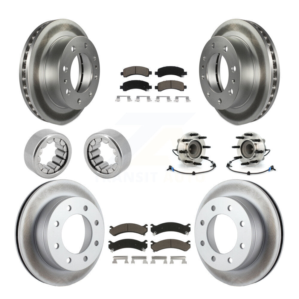 Kit de chaussures de plaquettes de Rotor de frein de manteau de roulement de moyeu avant et arrière (10 pièces) pour GMC Savana 250